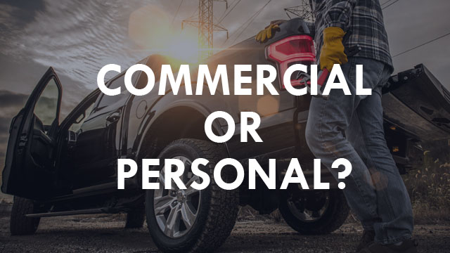 How do you insure a personal truck used for business purposes?