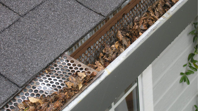 Protect your home from winter weather damage by cleaning out gutters